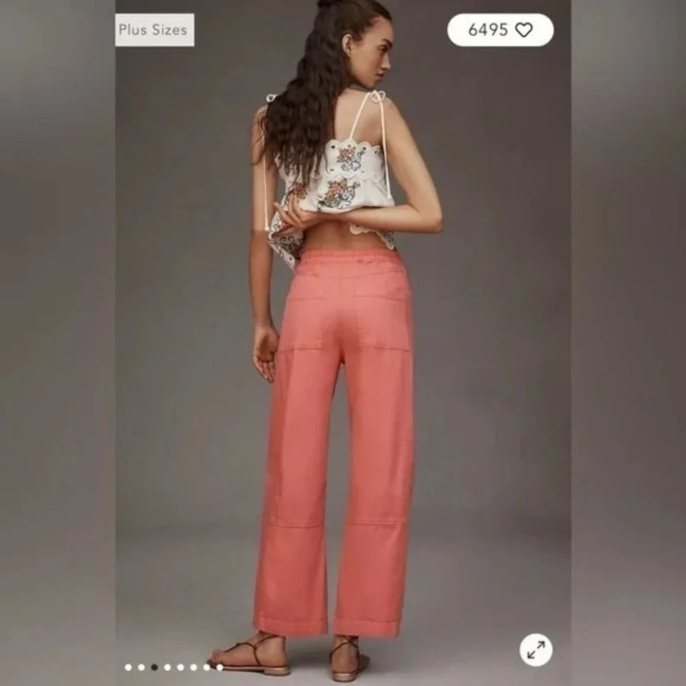 Pilcro/Anthropologie The Izzie‎ Relaxed Pull On Barrel Pants in Tea Rose